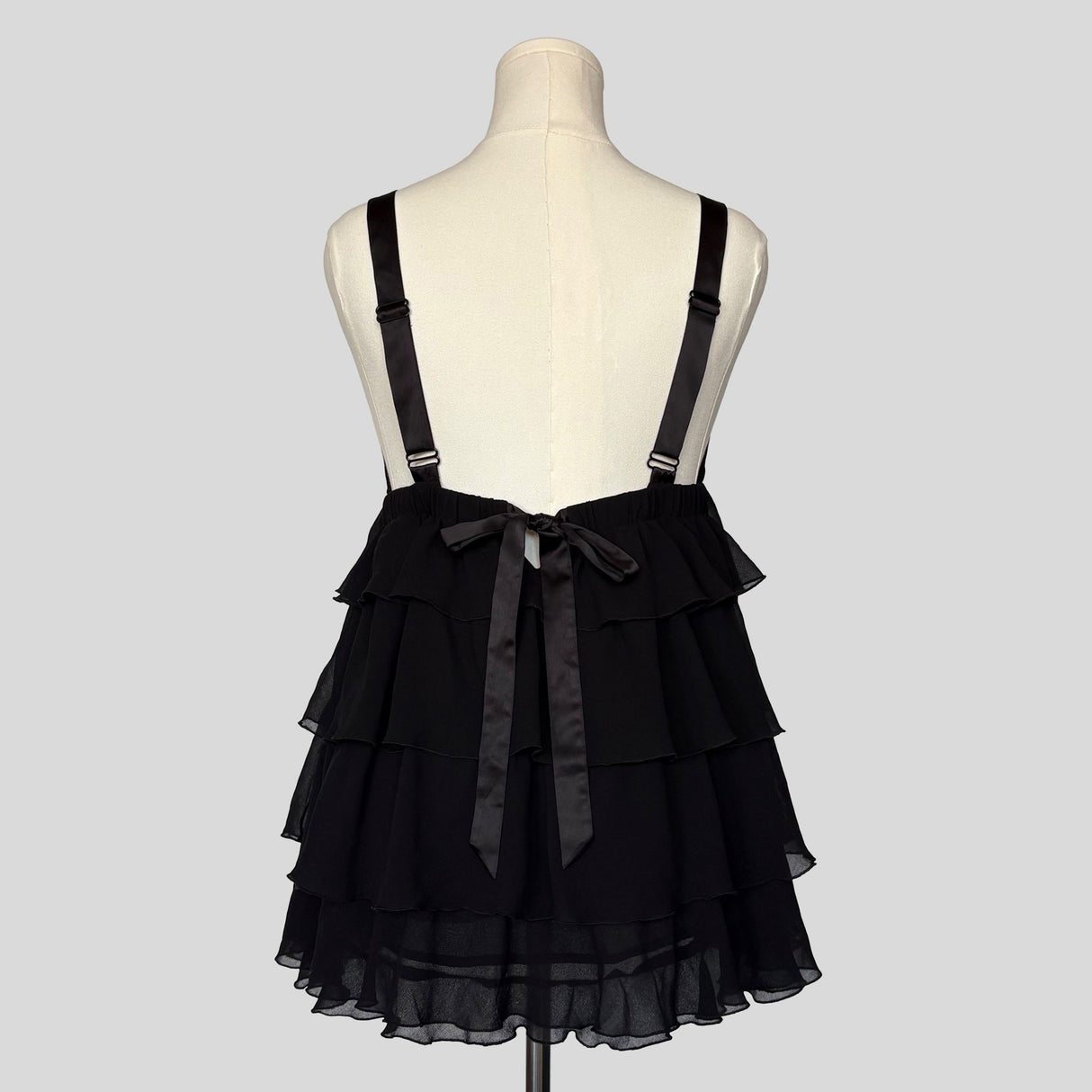 Ruffled plunging neckline mini dress