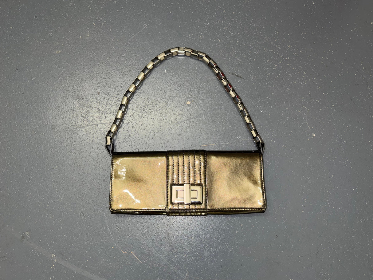 KOOBA Green Patent Leather Rectangle Shoulder Bag