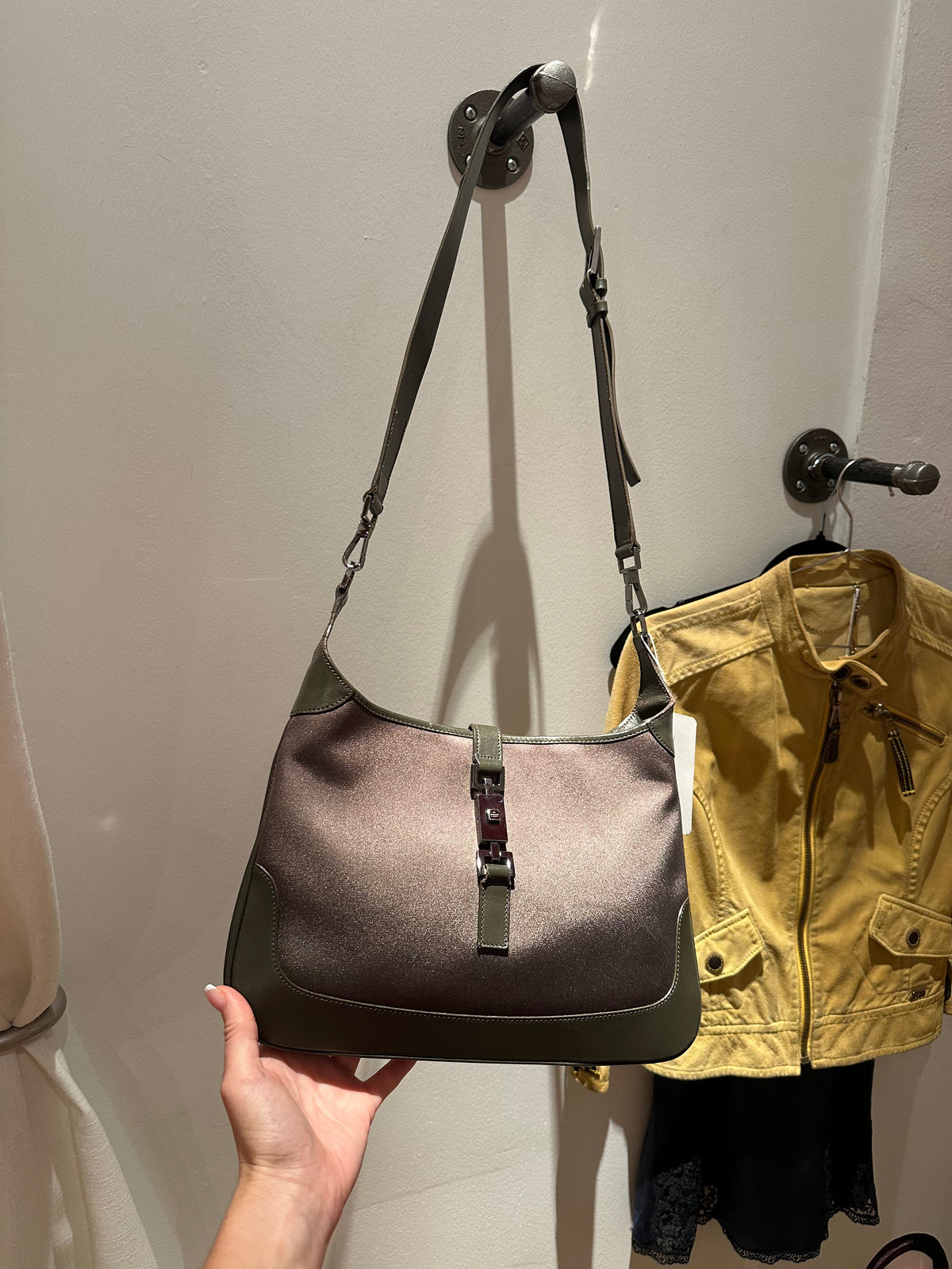 Gucci satin crossbody jackie bag