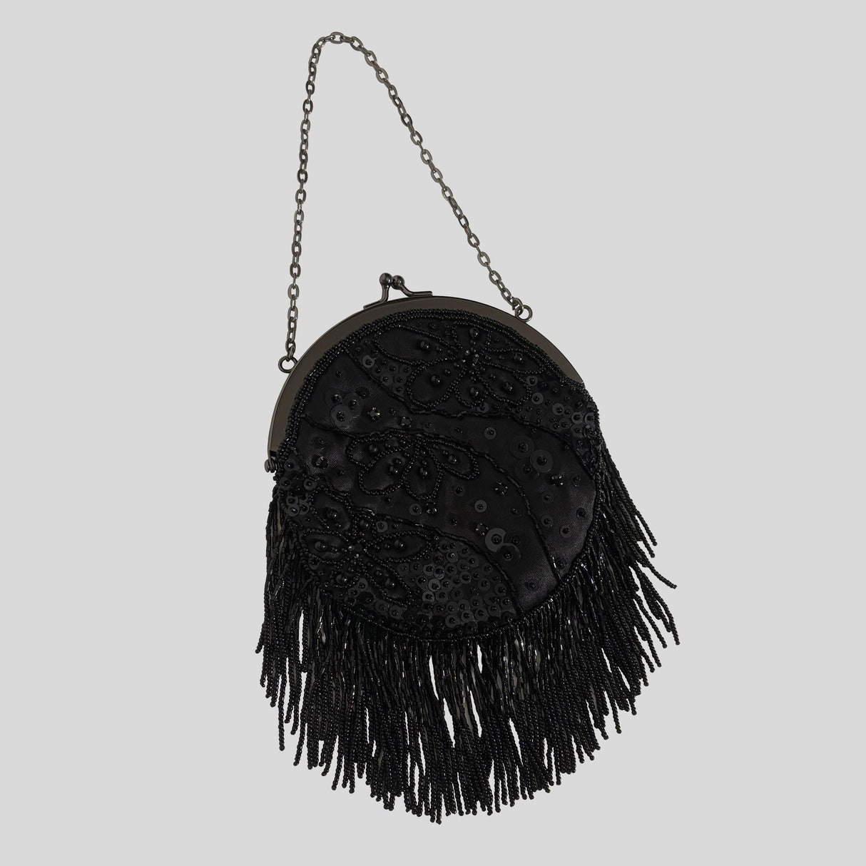 Beaded fringe purse