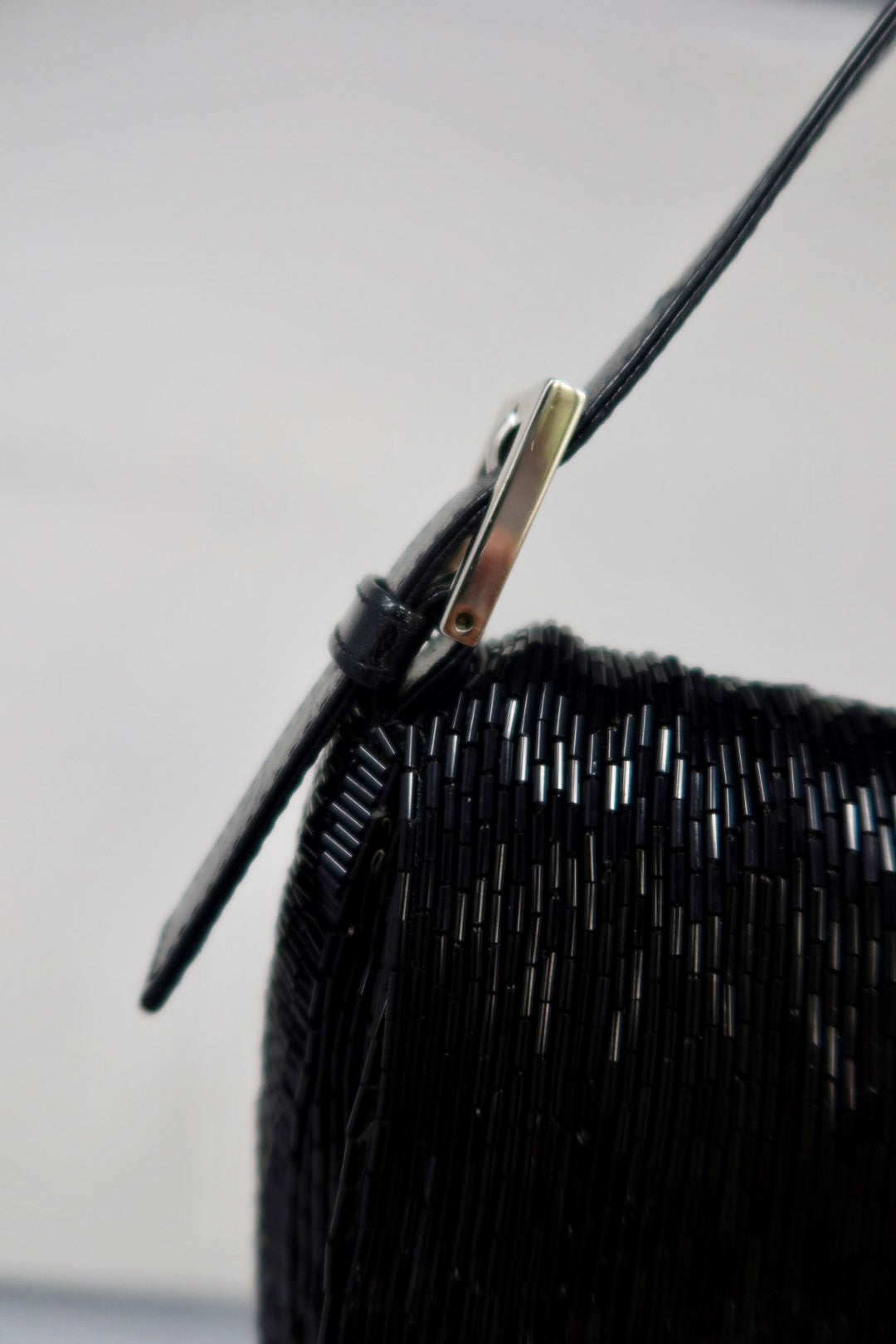 #74 Fendi Baguette Black Beaded