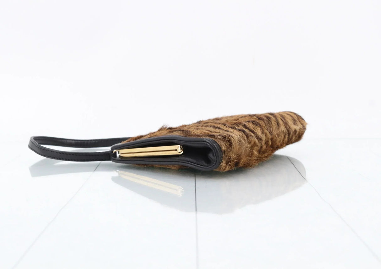 LOEWE Tiger Print Calf Hair Vanity Shoulder Bag