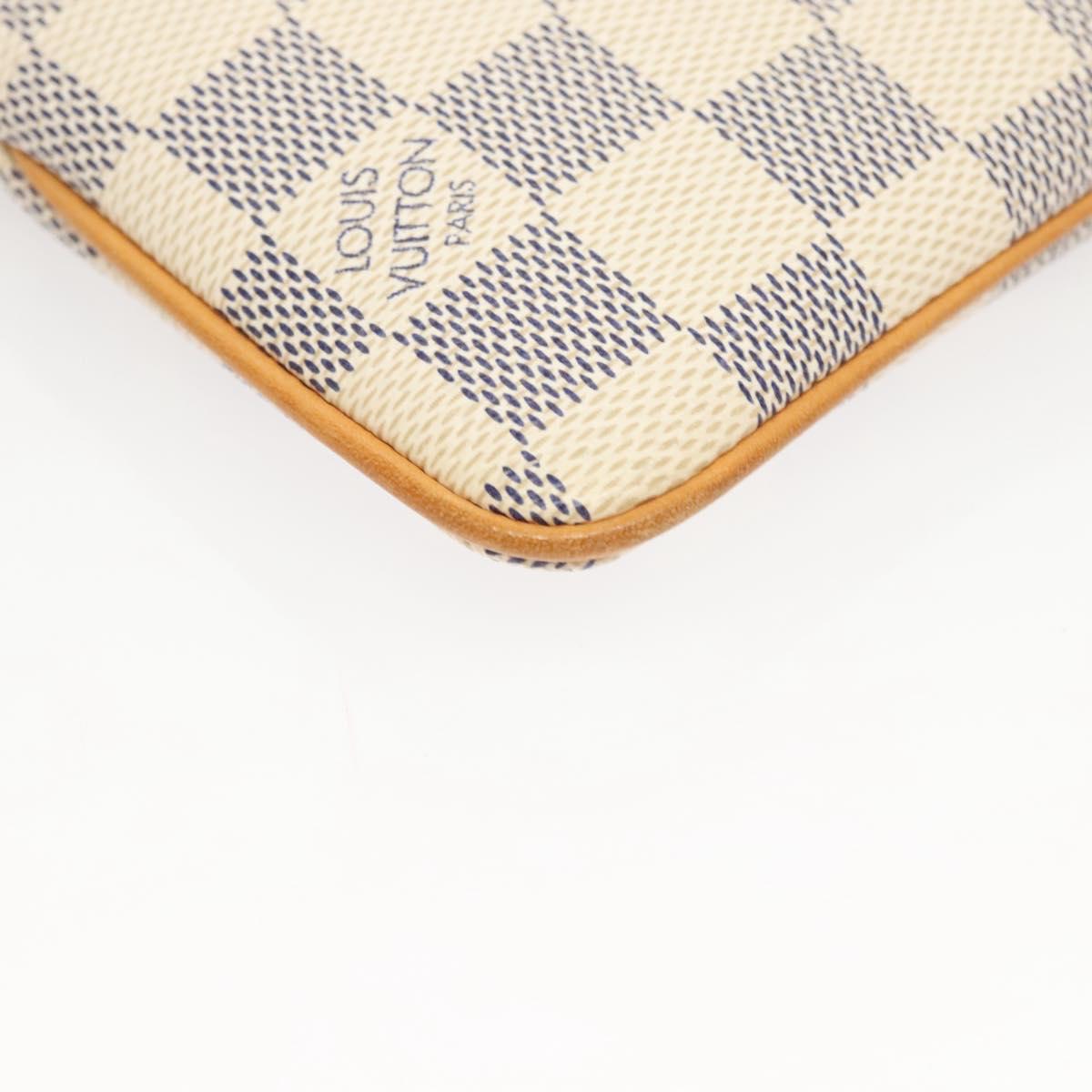 #46 Louis Vuitton Damier Azur Pochette Mira MM Accessory