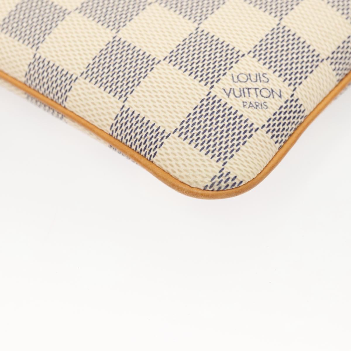 #46 Louis Vuitton Damier Azur Pochette Mira MM Accessory