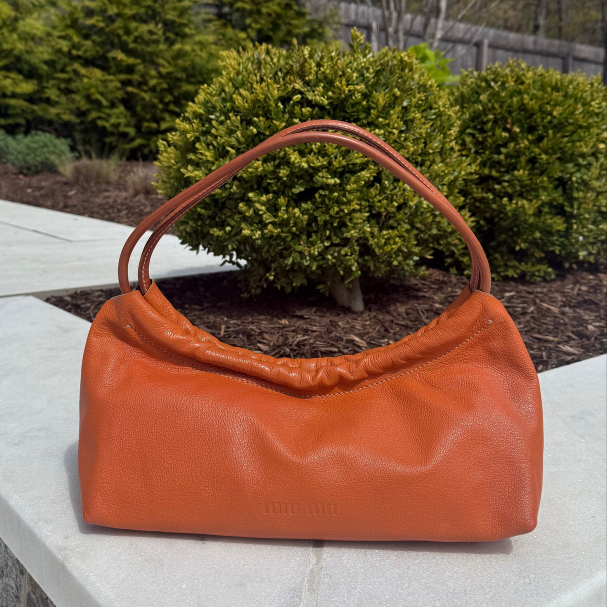 Miu Miu Orange Dumpling Bag