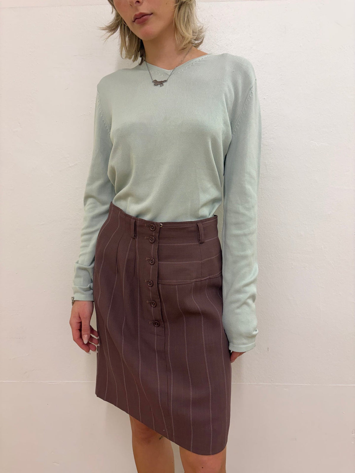 Paco Rabanne Brown Mini Skirt