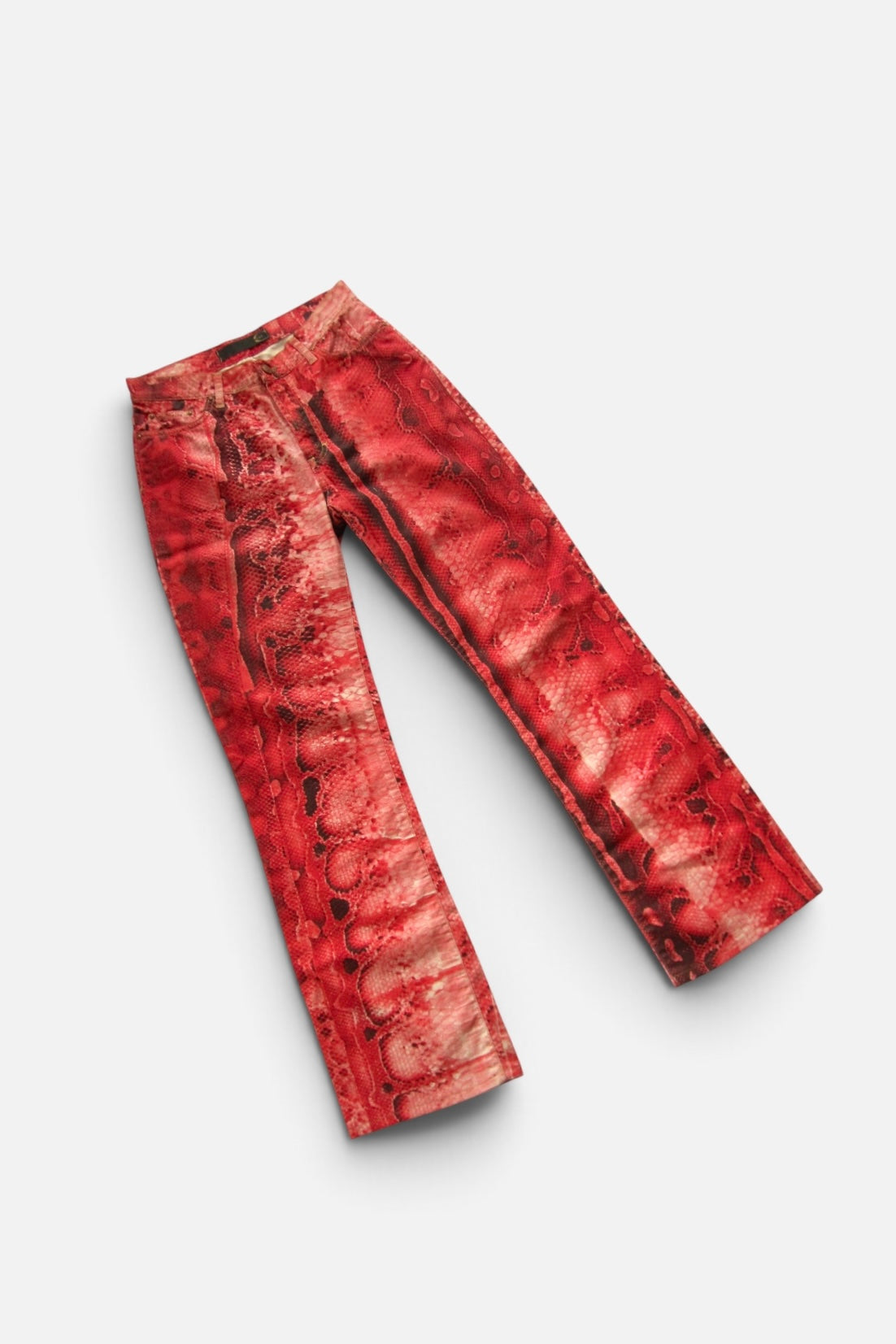 2000s Roberto Cavalli ‘Just Cavalli’ Python Print Glitter Pants