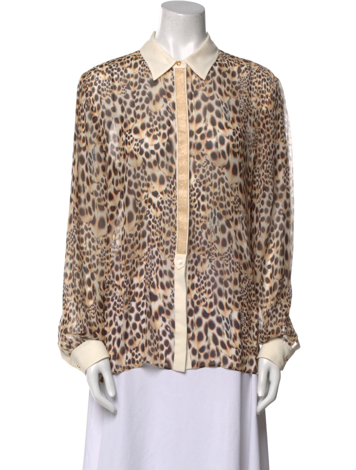 Roberto Cavalli Animal Print Button-Up
