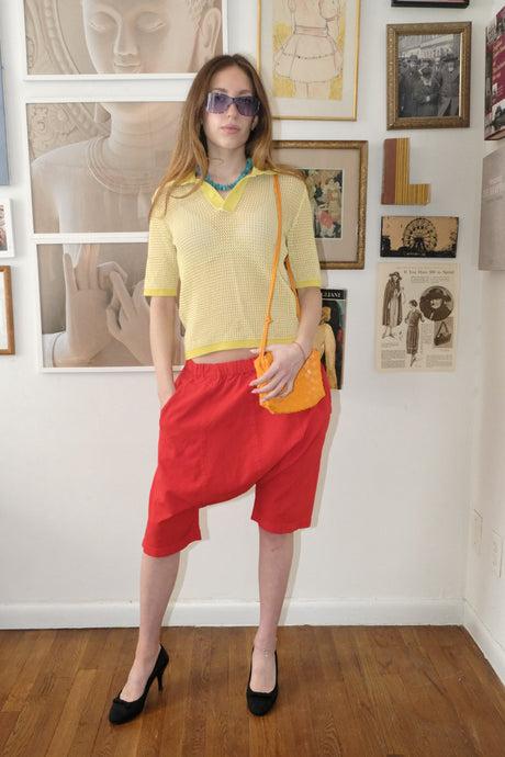 Comme Des Garcon drop crotch capris