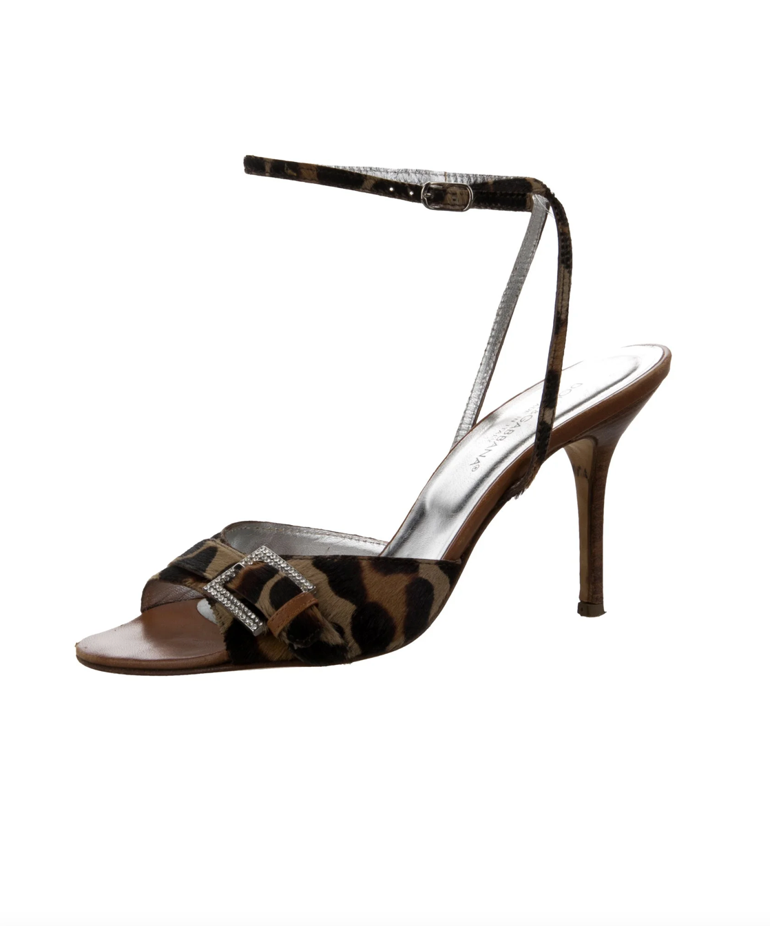 Dolce & Gabbana Ponyhair Cheetah Print Sandals