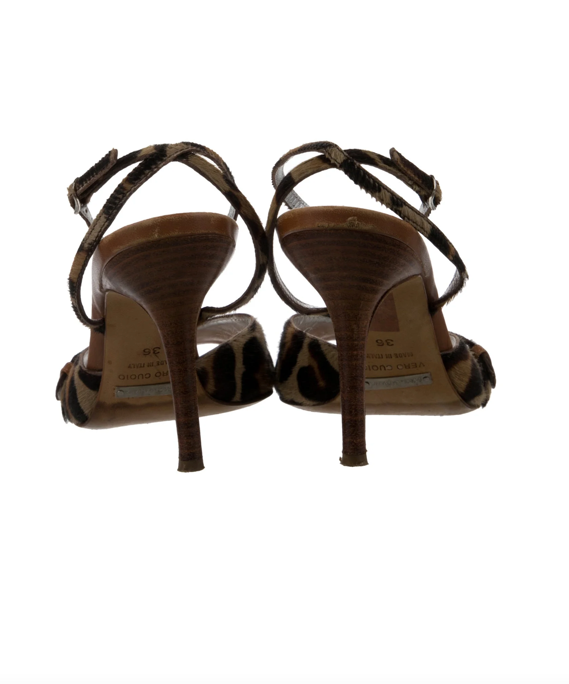 Dolce & Gabbana Ponyhair Cheetah Print Sandals