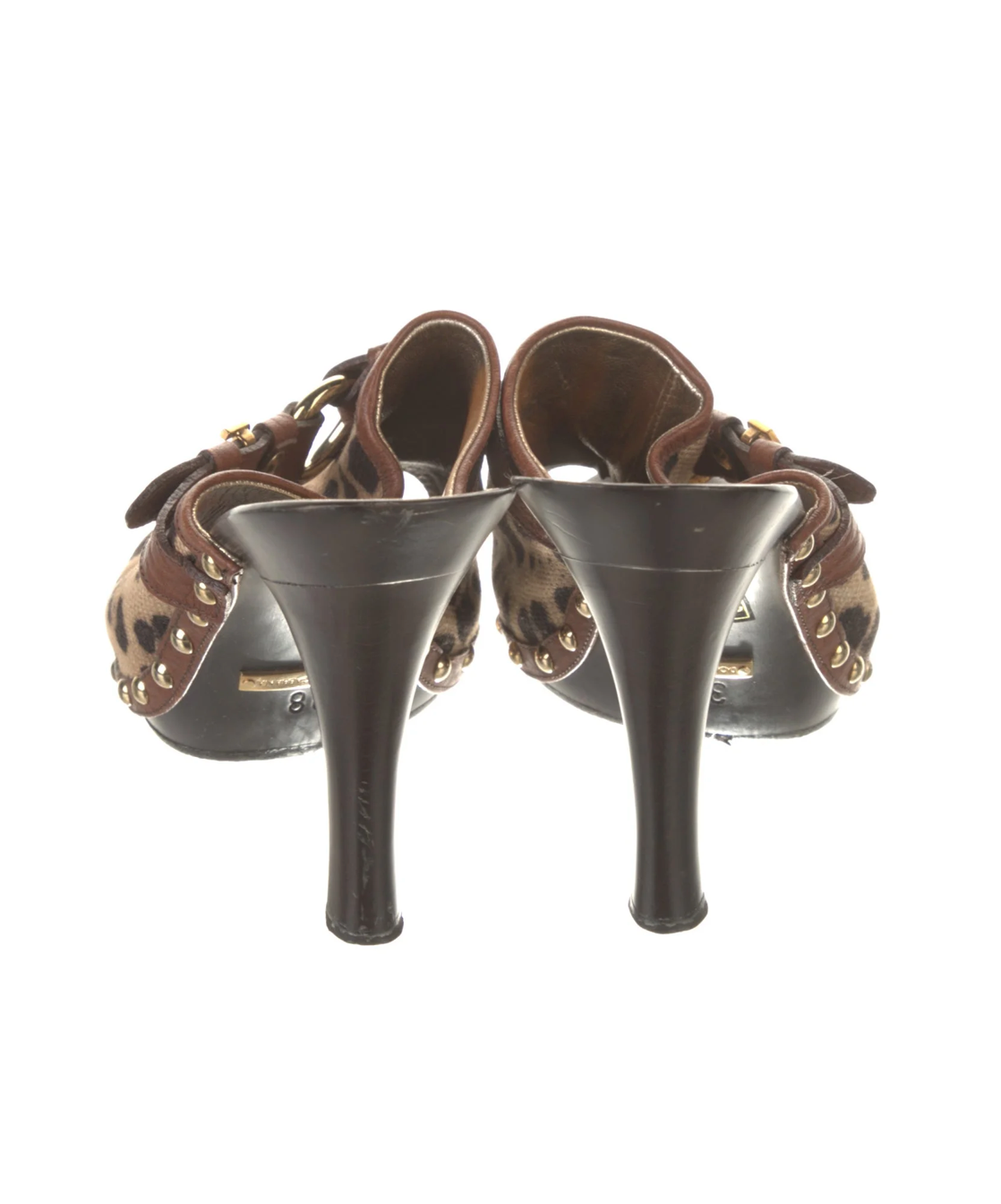 Dolce & Gabbana Canvas Cheetah Mules