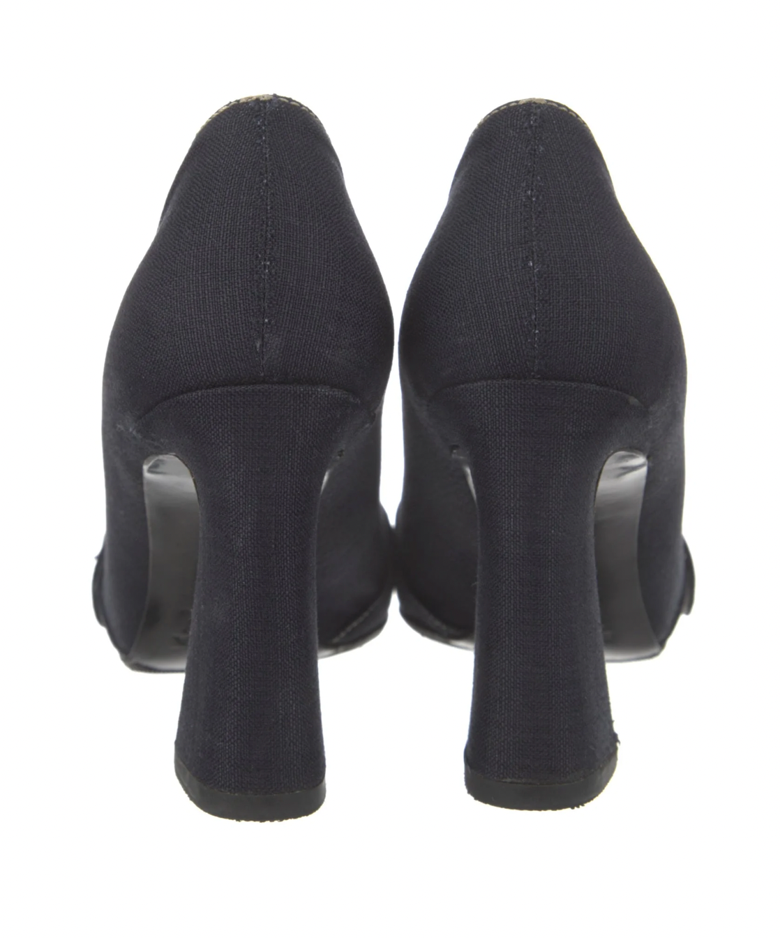 Prada Navy Canvas Pumps