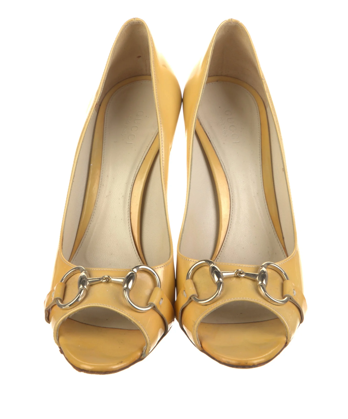 Gucci "Butter" Horsebit Patent Leather Pumps