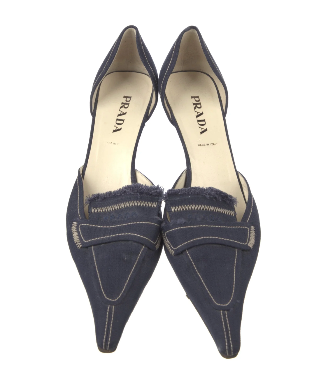 Prada Denim Kitten Heels