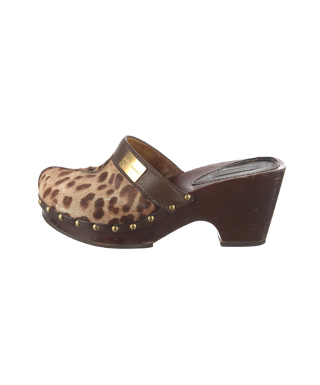 Dolce & Gabbana Faux Ponyhair Cheetah Mules