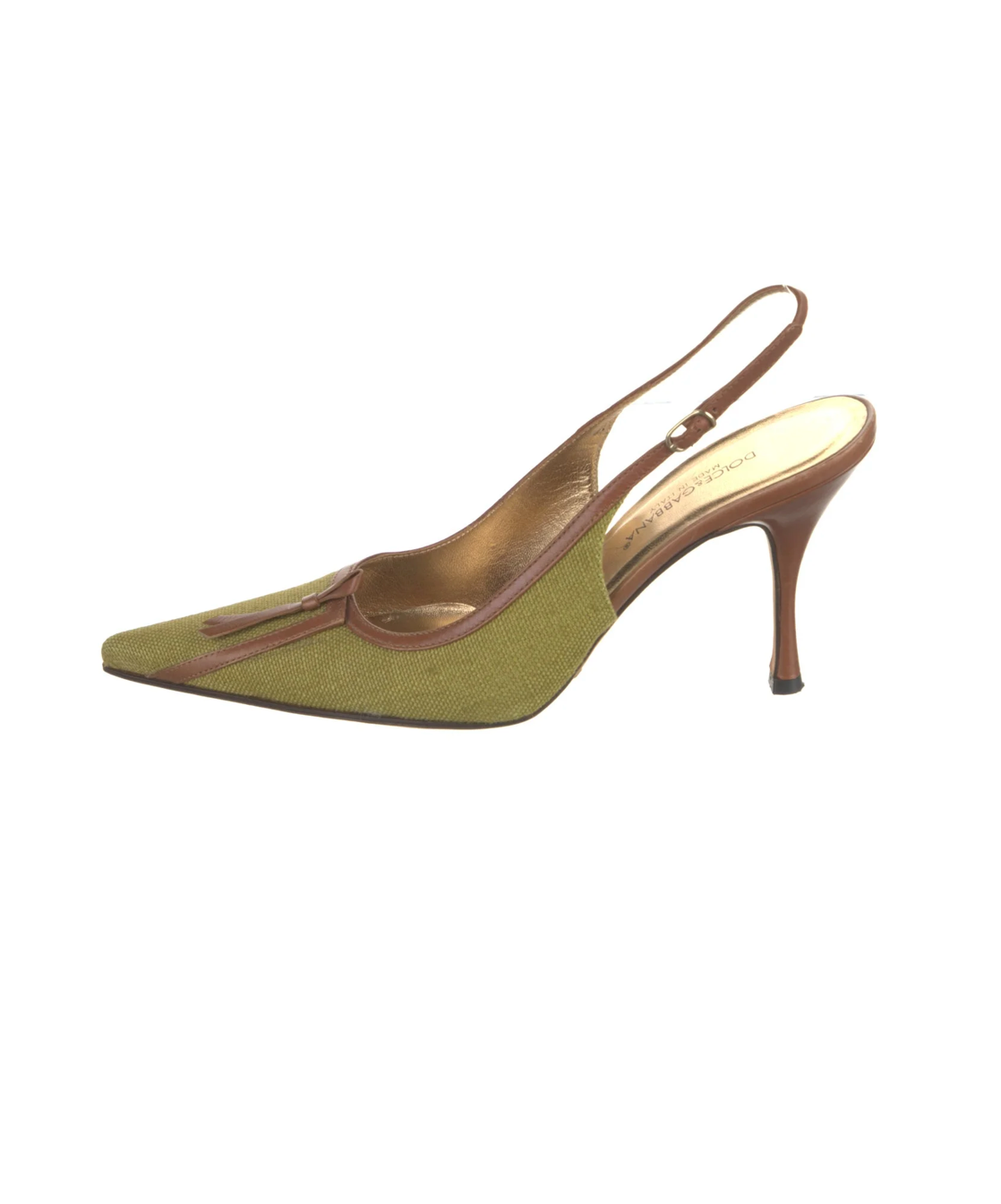Dolce & Gabbana Canvas Colorblock Slingbacks