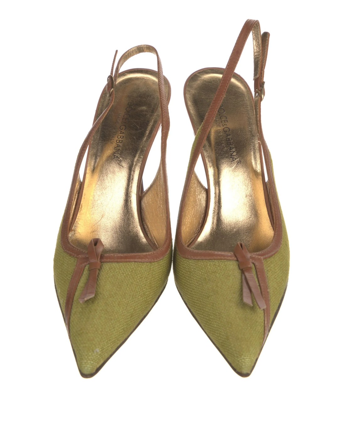 Dolce & Gabbana Canvas Colorblock Slingbacks