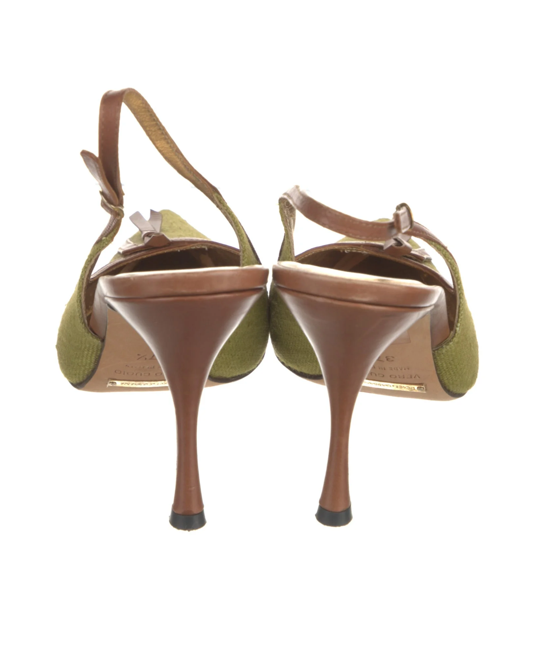 Dolce & Gabbana Canvas Colorblock Slingbacks