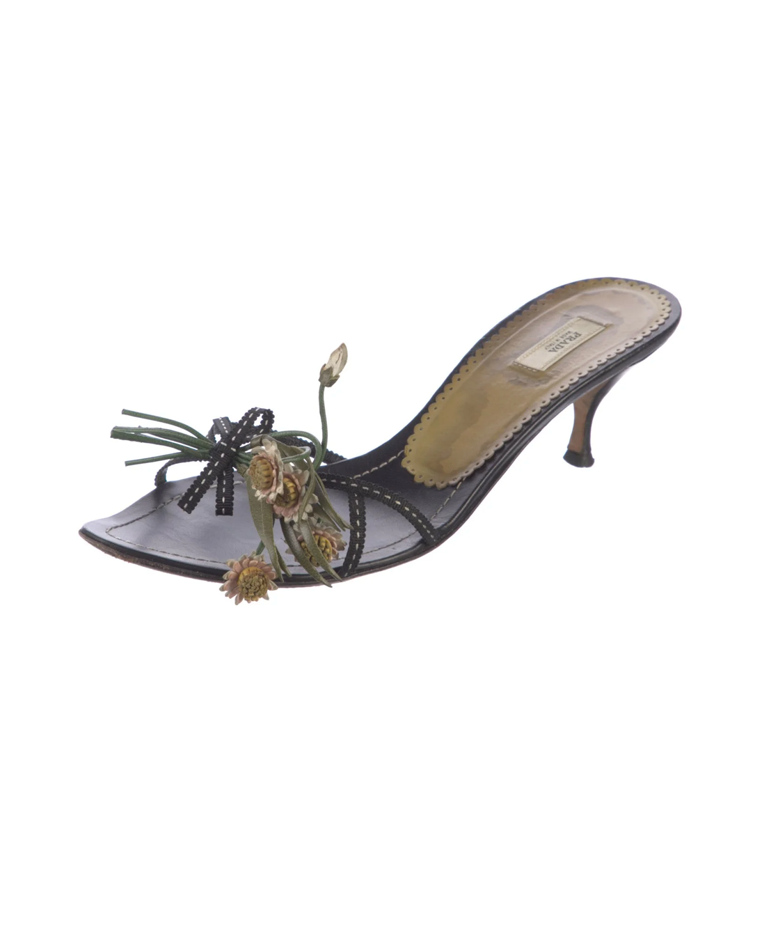 Prada Floral Kitten Heels