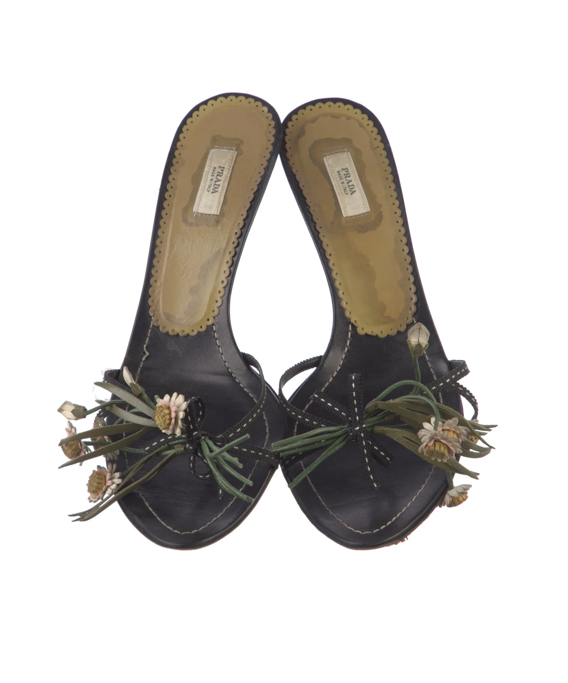 Prada Floral Kitten Heels