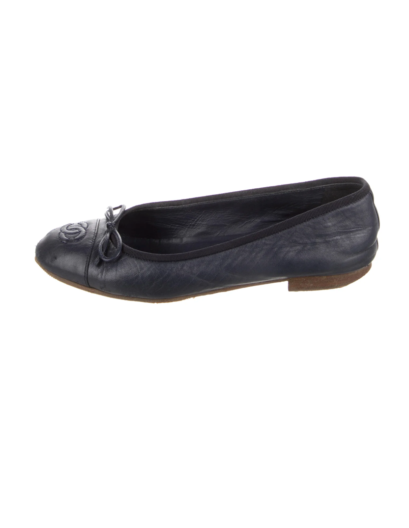 Classic Navy Chanel Ballet Flat