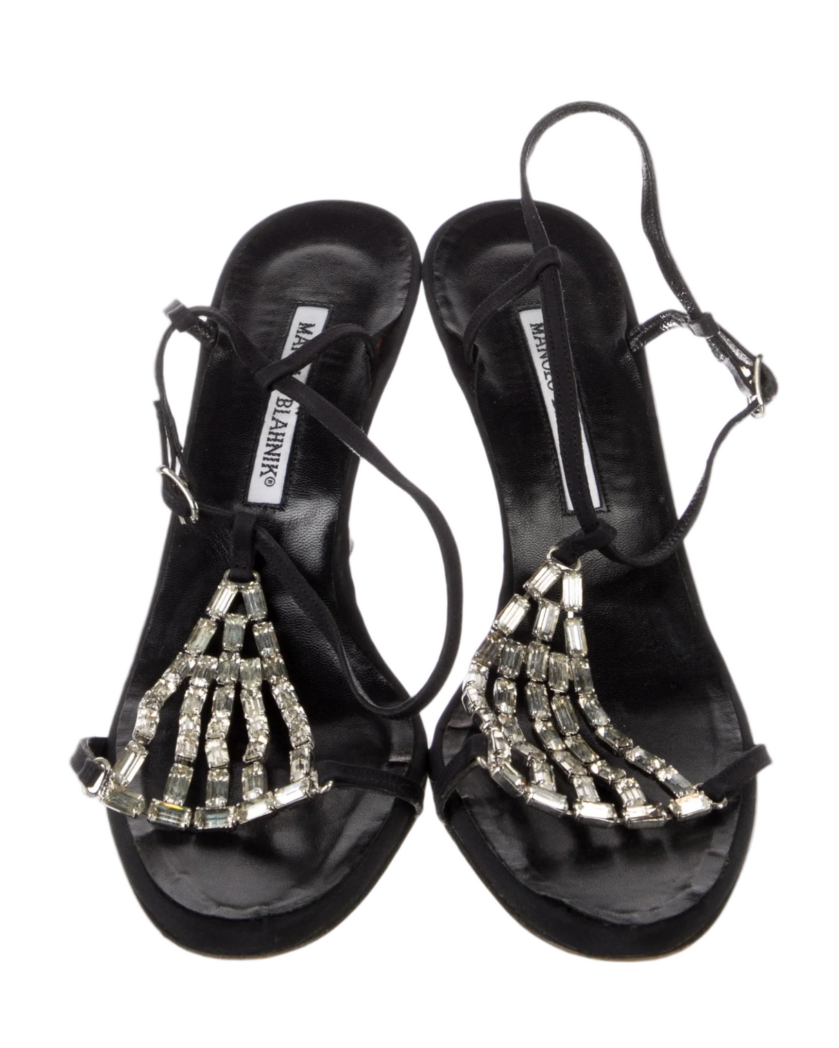 Manolo Blahnik Crystal Slingbacks, EU 38