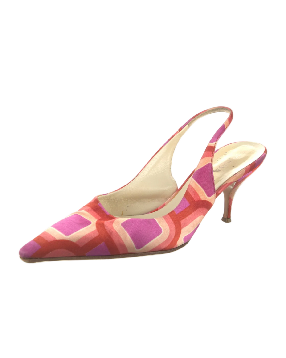 Prada Printed Slingback Pump, EU 39.5