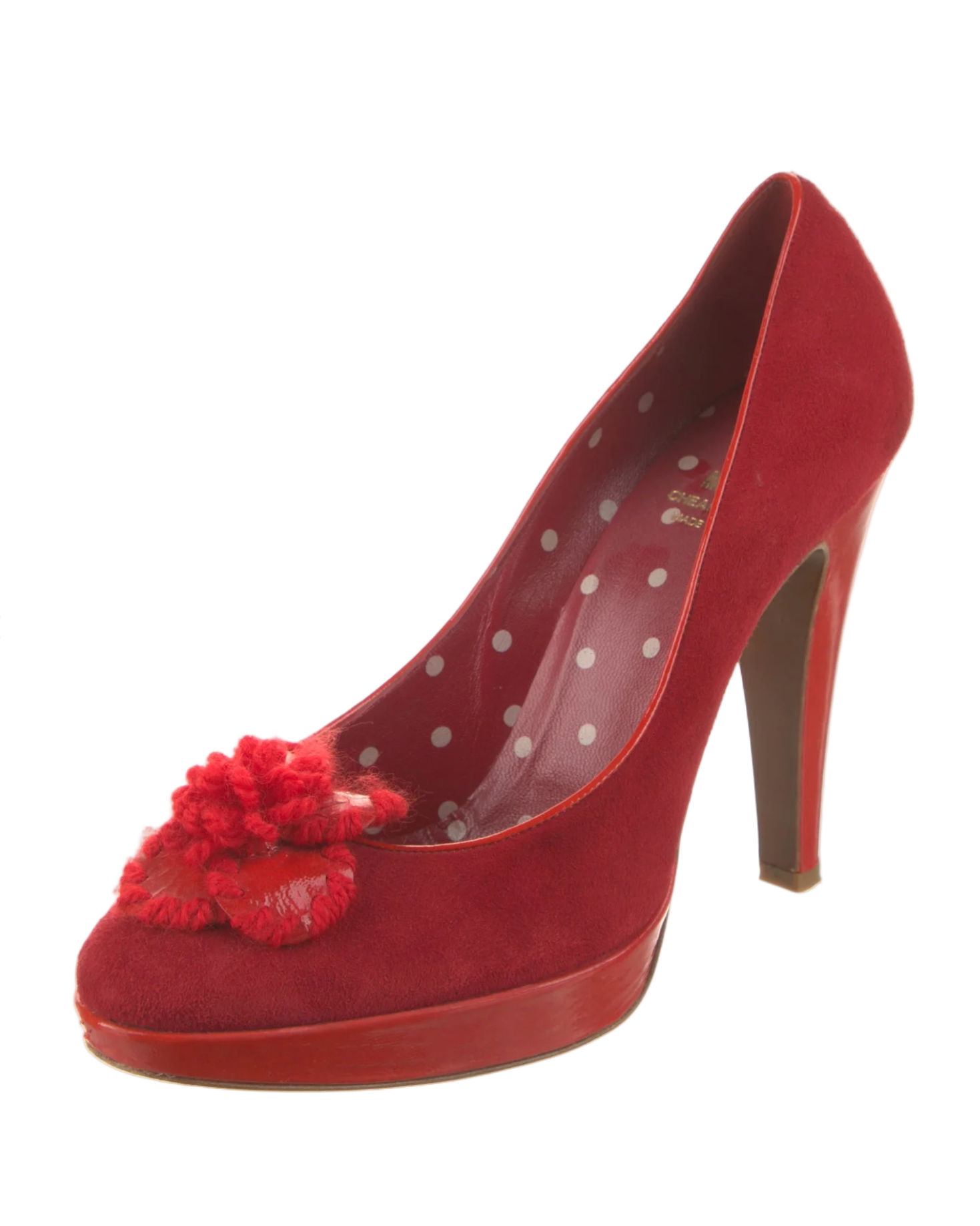 Moschino Suede Leather Trim Pumps