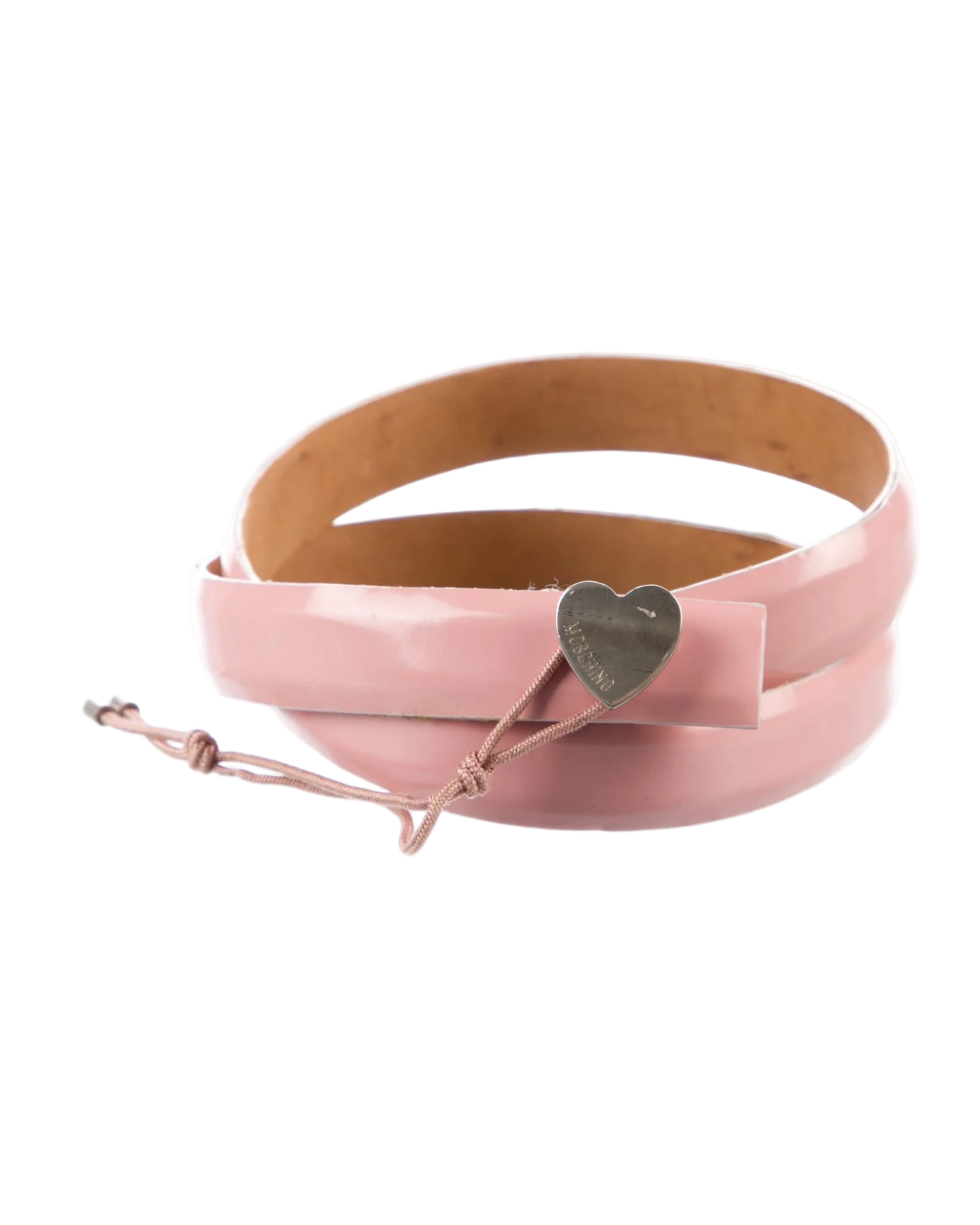 Moschino Pink Patent Leather Waist Belt