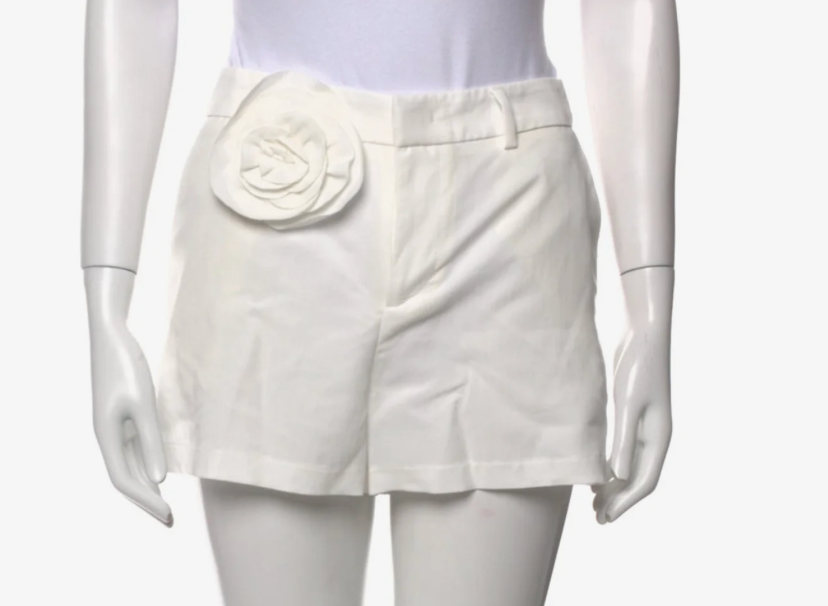 Blumarine white shorts with flower