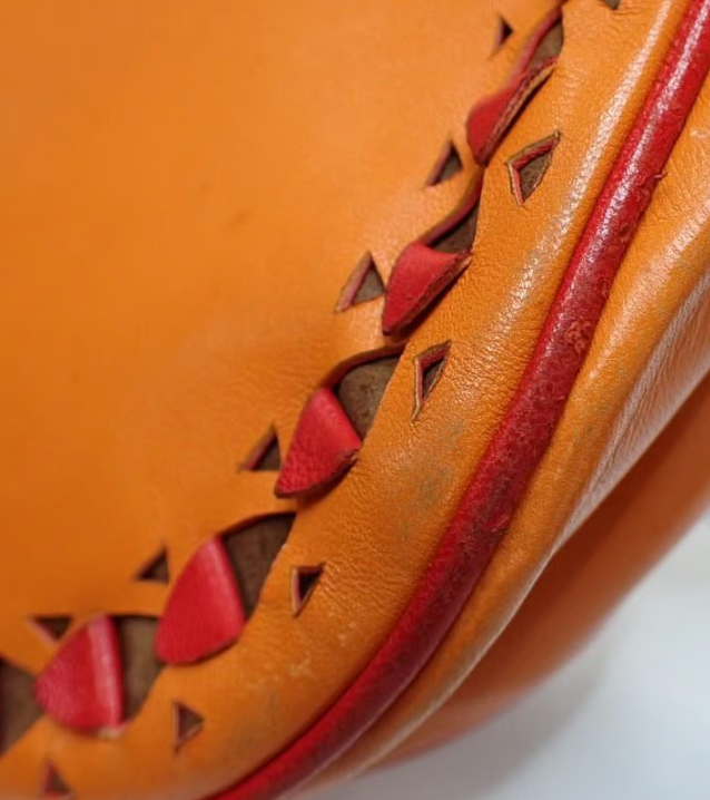 Rare John Galliano Dior Laser Cut Leather Saddle Bag