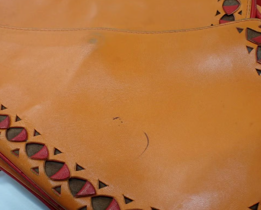Rare John Galliano Dior Laser Cut Leather Saddle Bag