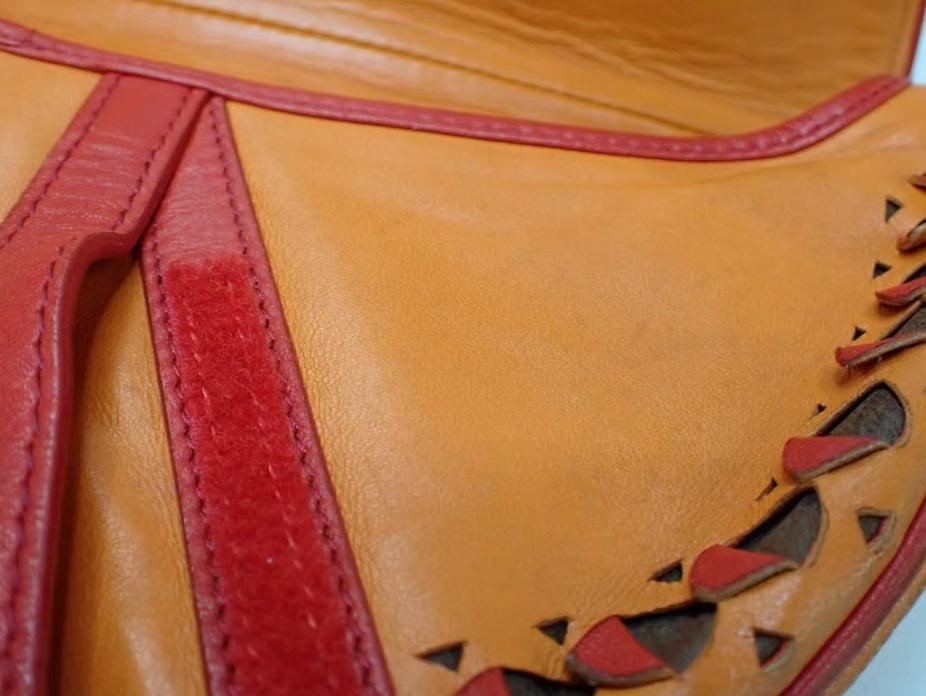 Rare John Galliano Dior Laser Cut Leather Saddle Bag