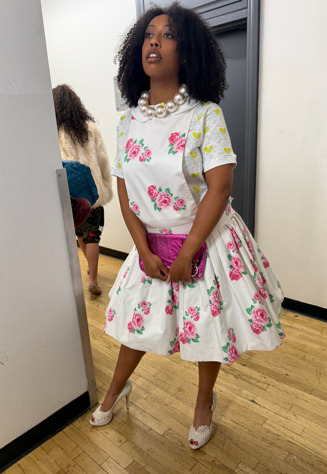 floral apron dress
