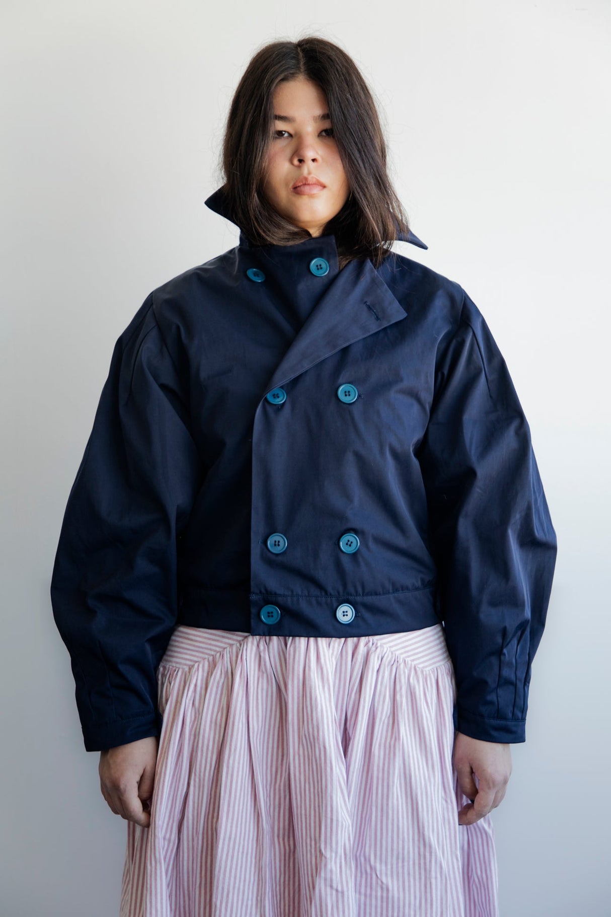 Navy double breasted jacket