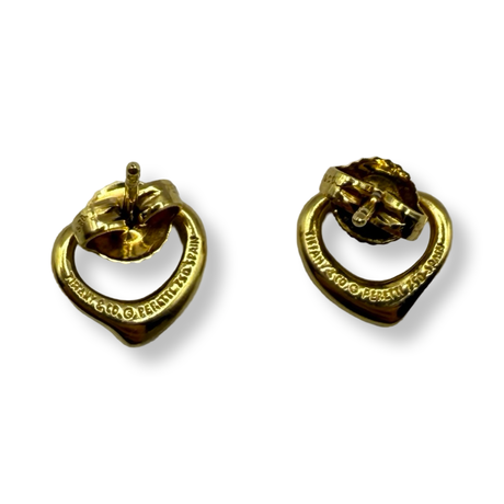 Tiffany's Open Heart small Stud earrings gold