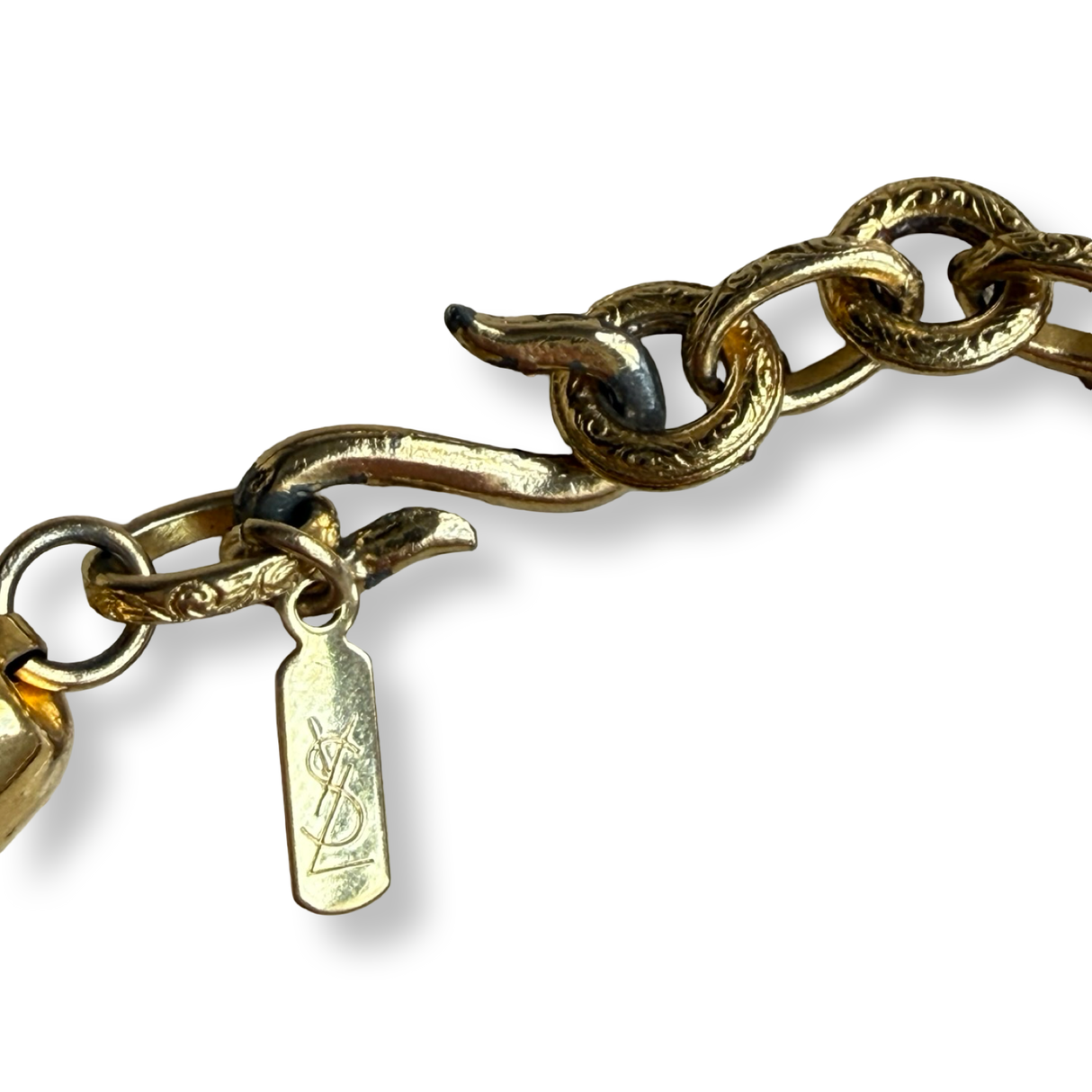 YSL Vintage Pipe Chain Pendant