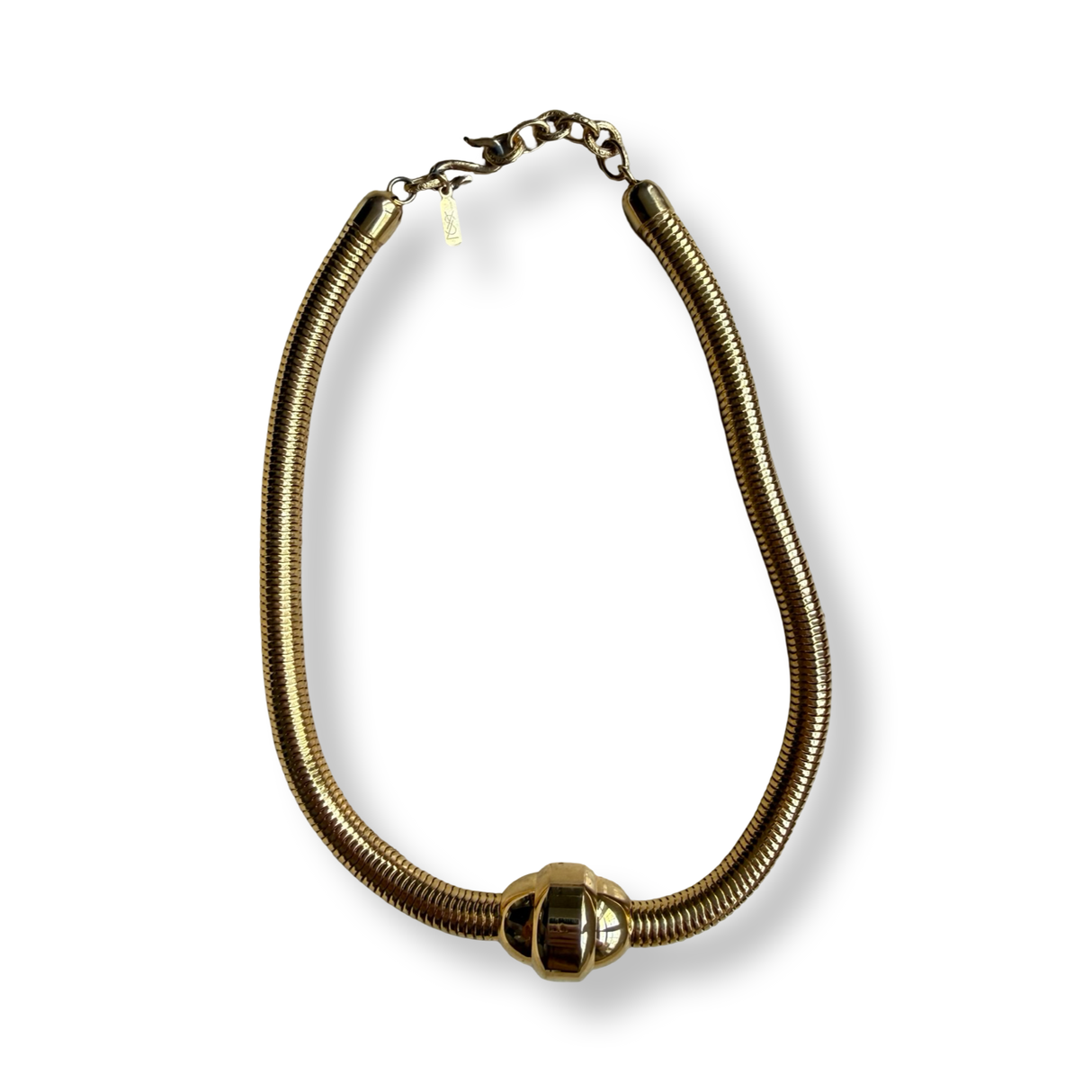 YSL Vintage Pipe Chain Pendant