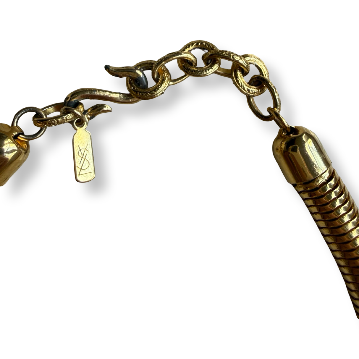 YSL Vintage Pipe Chain Pendant