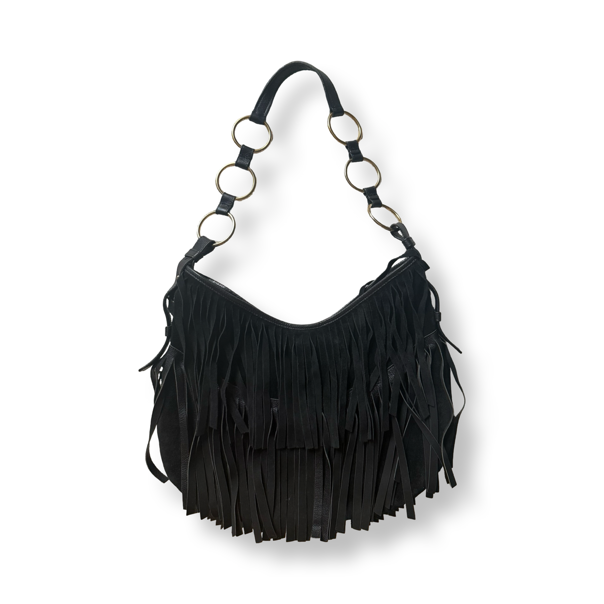Yves Saint Laurent La Boheme Suede Fringe Shoulder