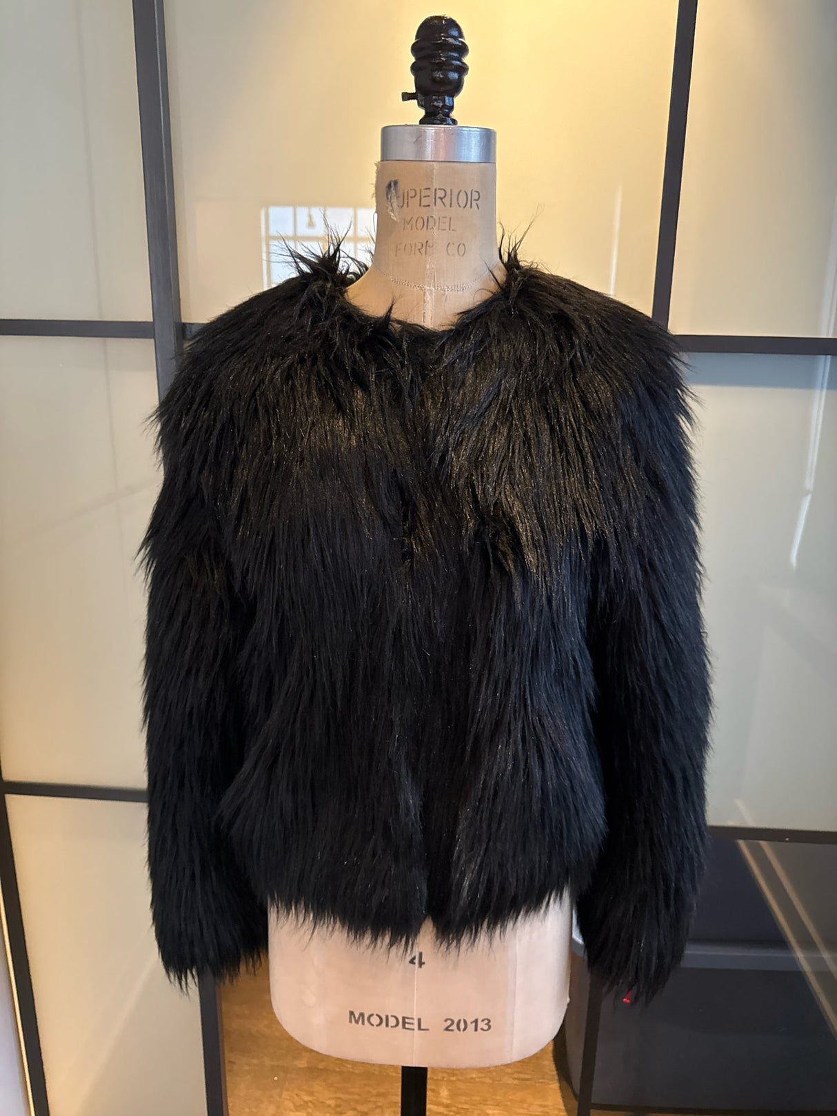 Moschino x H&M Black Faux Fur Coat