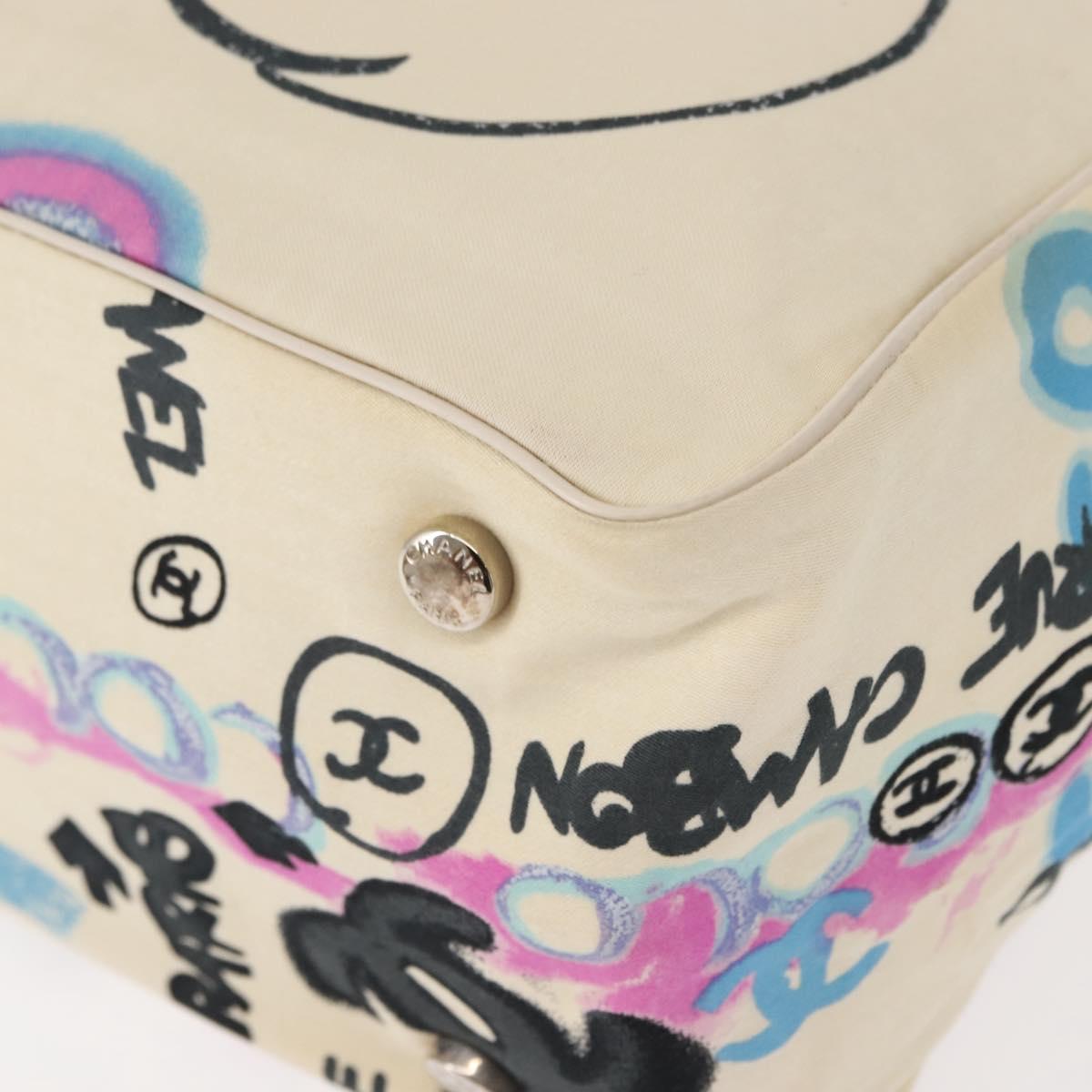 #63 Chanel New Travel Line Hawaii Exclusive Tote Bag Cotton White