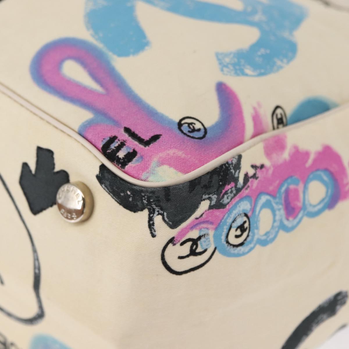 #63 Chanel New Travel Line Hawaii Exclusive Tote Bag Cotton White