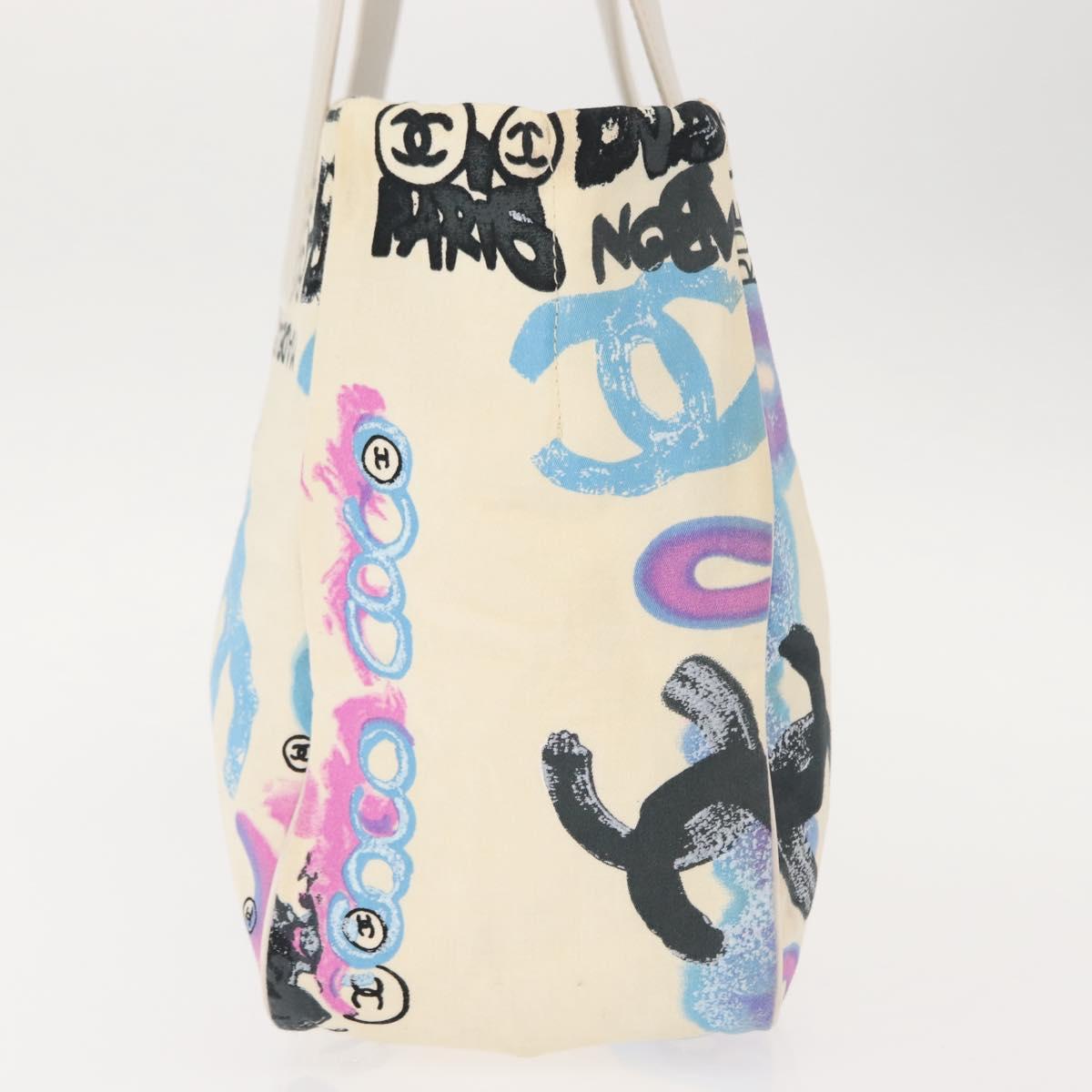 #63 Chanel New Travel Line Hawaii Exclusive Tote Bag Cotton White