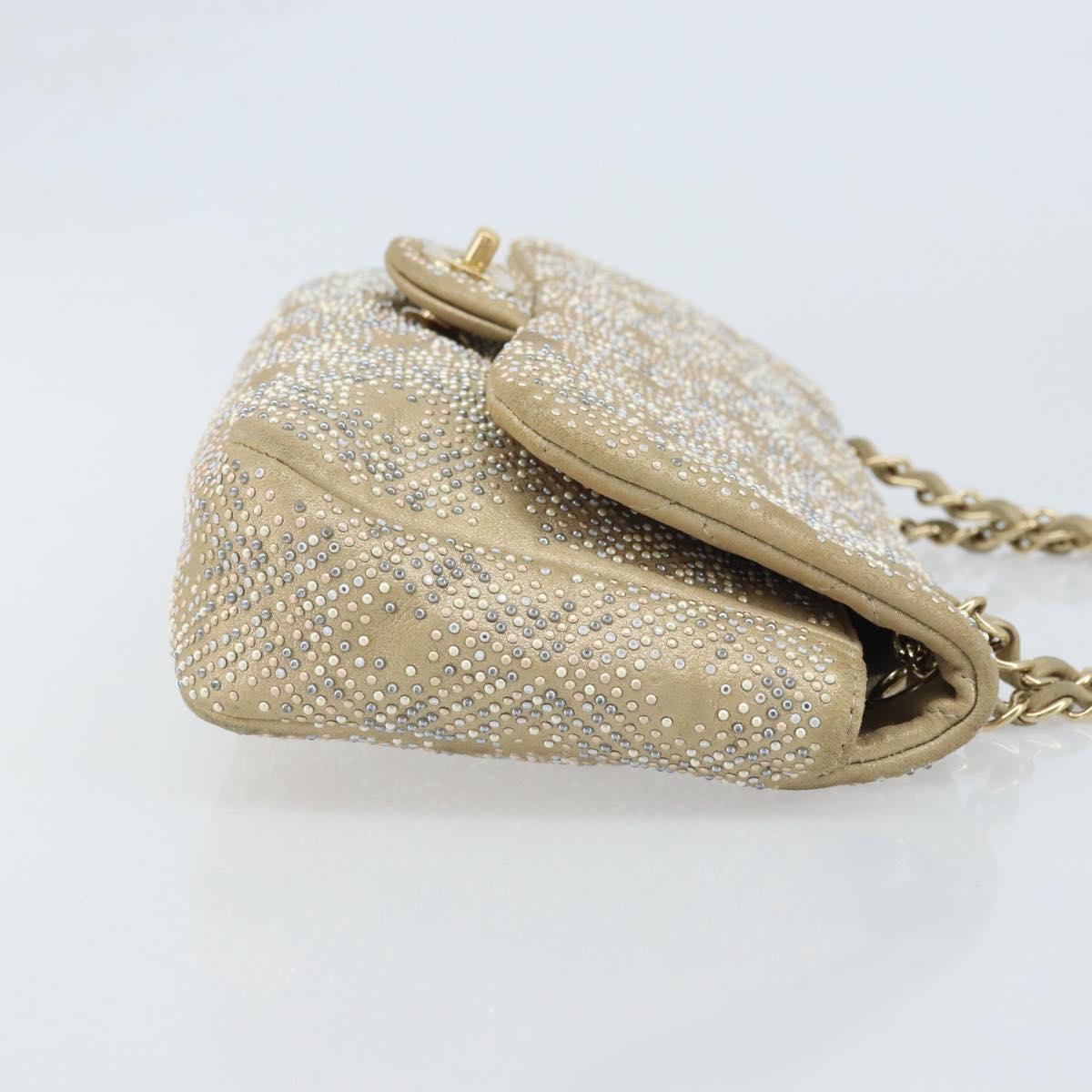 Chanel Embellished Gold Flap Bag