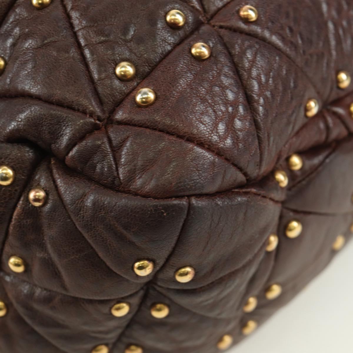 Miu Miu Studded Matelassé Leather Hobo Bag