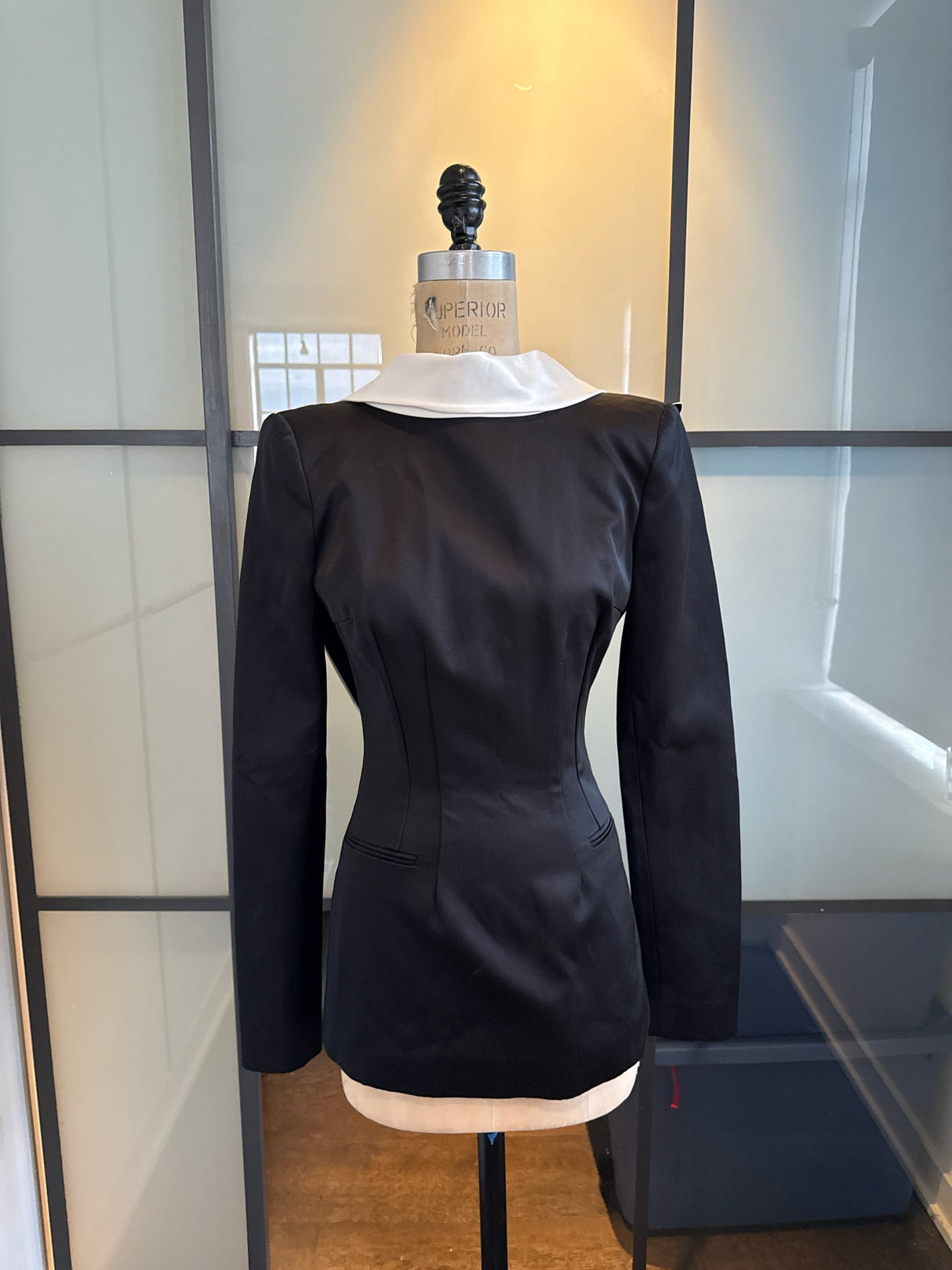 LaQuan Smith Size XS Black & White Tuxedo Dress NWT