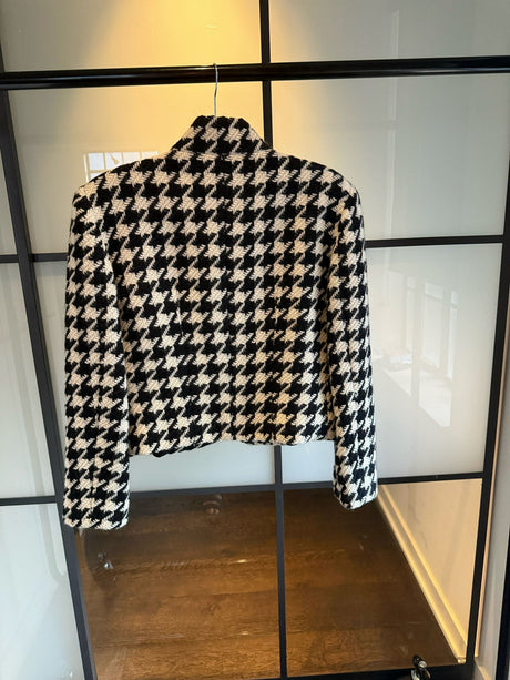Moschino Cheap & Chic Black White Question Mark Wool & Mohair Jacket