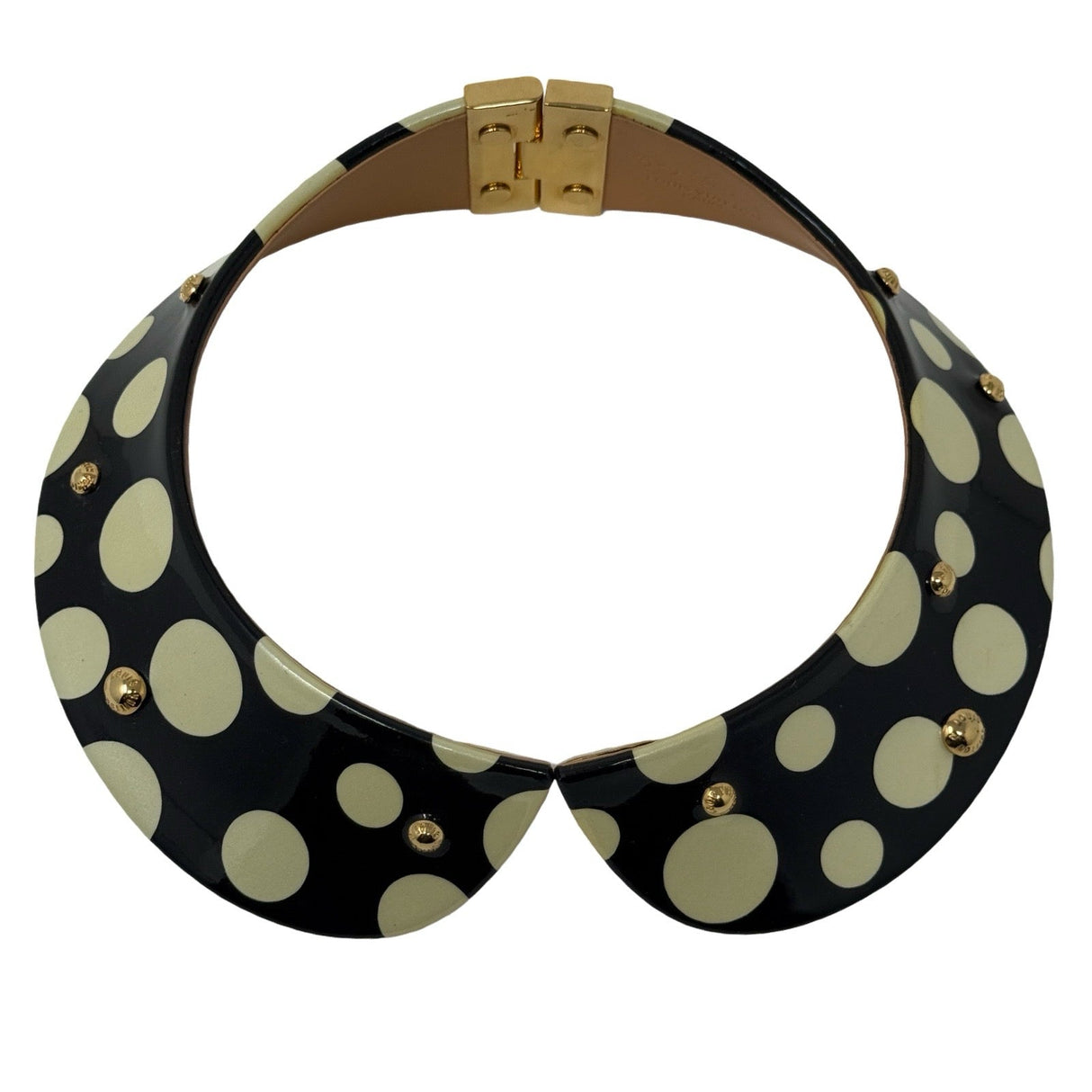 Louis Vuitton x Yayoi Kusama Black & White Polka Dot Peter Pan Collar Choker
